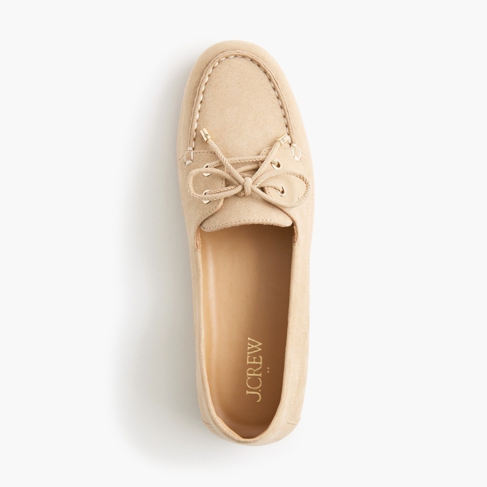 J.Crew NWOT $148 Women's Light Khaki Boat Shoes Sz 9